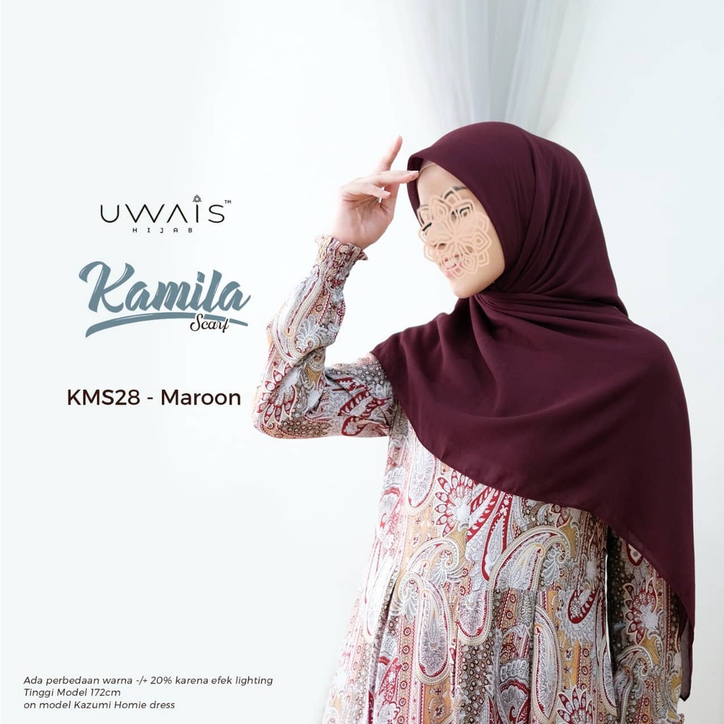 SCARF VOAL POLOS JILBAB SEGI EMPAT KAMILA UWAIS HIJAB SEGI 4 130 X 130 PREMIUM FASHION MUSLIMAH BEST