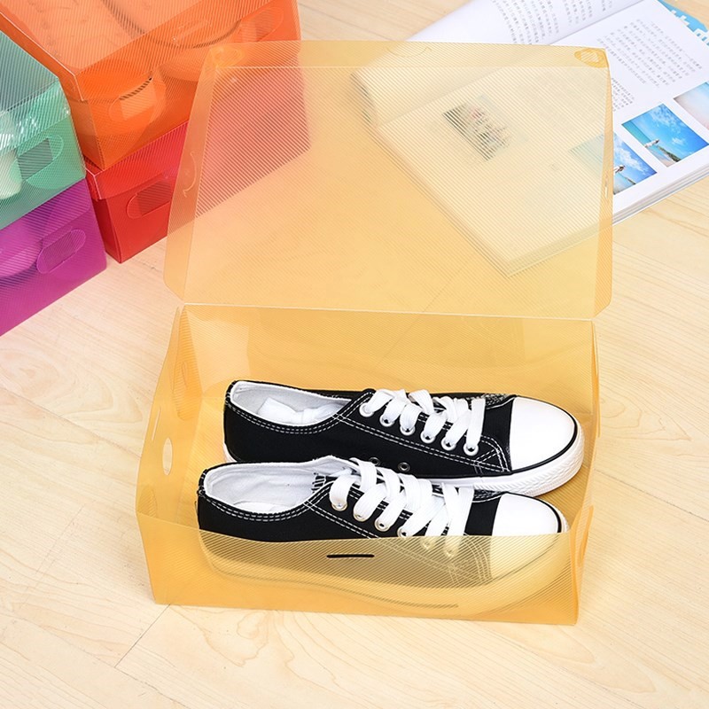 Retaily HL0042 Kotak Sepatu Lipat Transparan Serbaguna Shoes Box Organizer Multifungsi