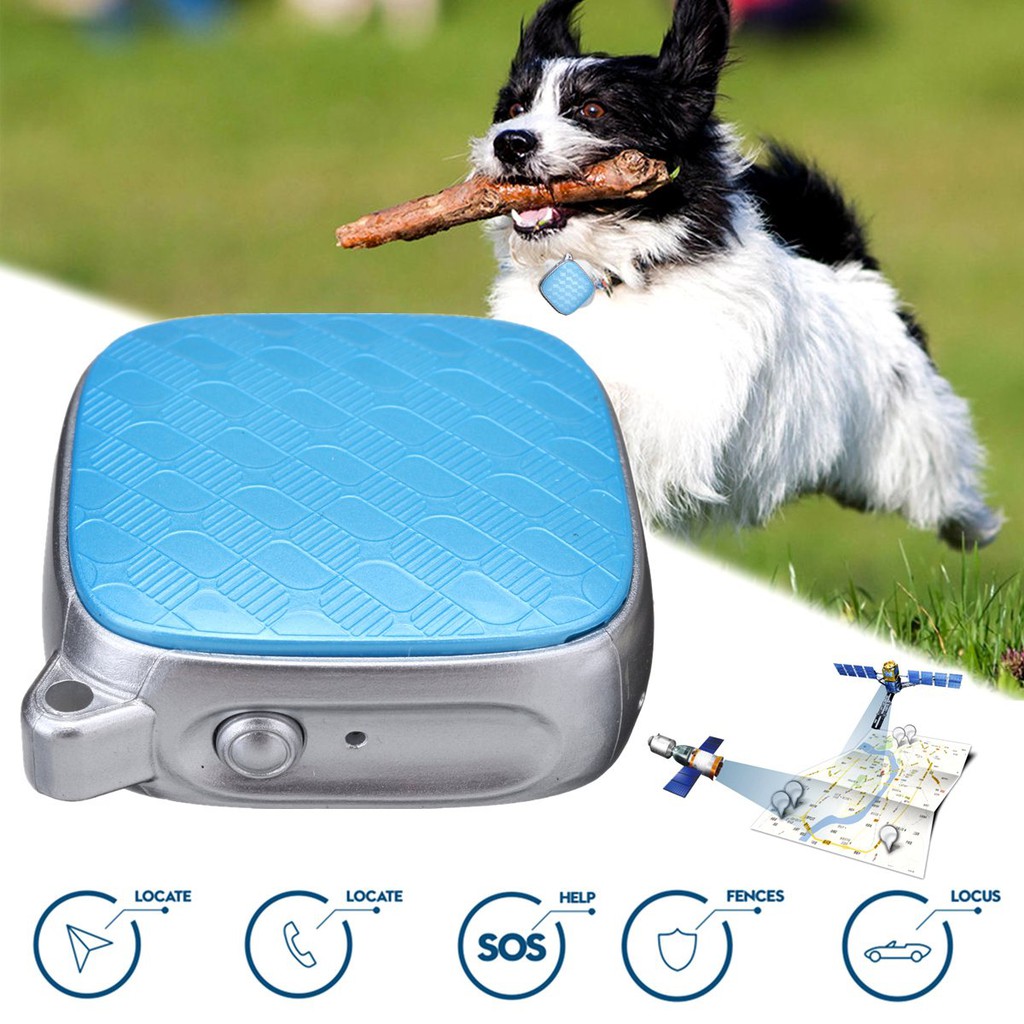 KROAK Mini GPS Tracker Pet Collar Real Time Pelacakan Perangkat Locator Anak Kucing Anjing 2G SIM