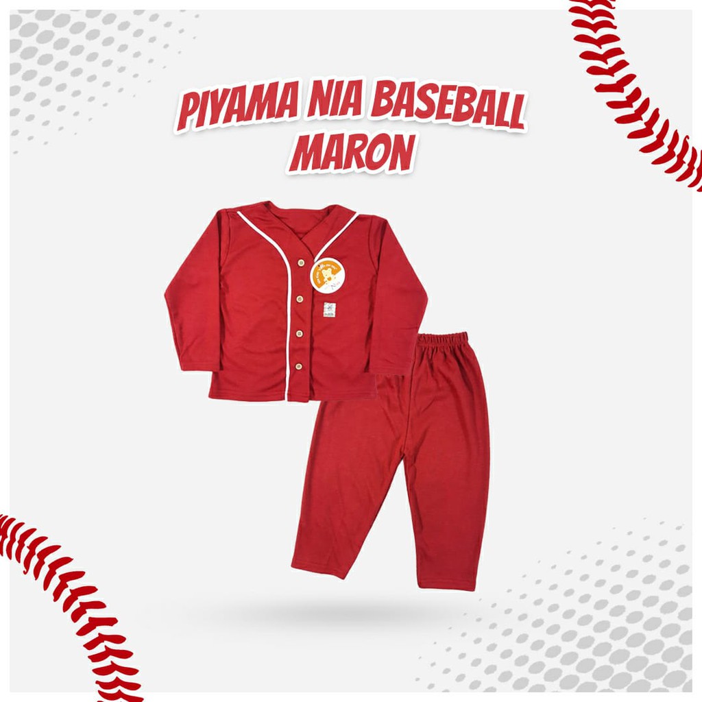 NEW SALE!!! Nia / Baju Setelan Piyama Baju Tidur Bayi Baju Nia Premium Baseball