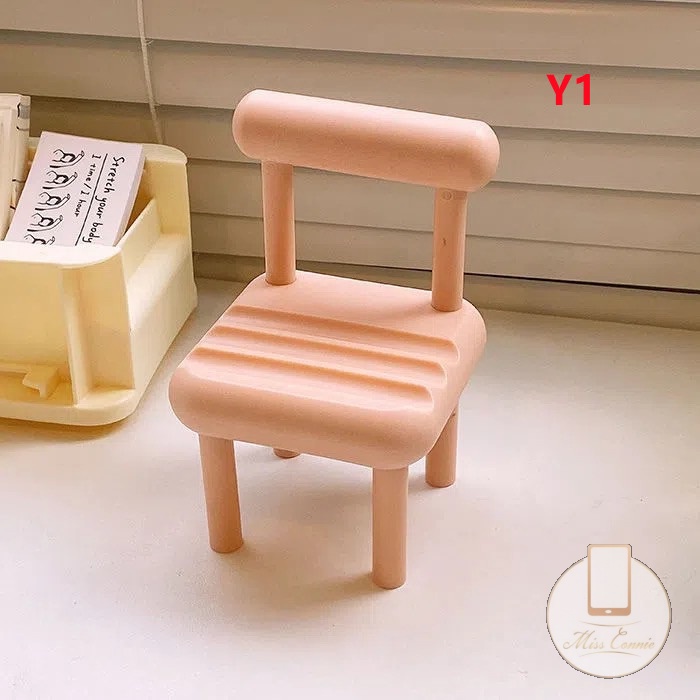 Stand Holder Handphone 3 Slot Bahan Kayu Warna Permen Macaron