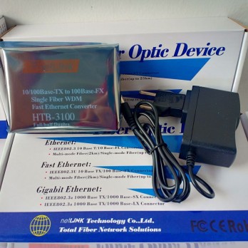 Paket HTB Netlink 3100 10/100Mbps dengan Kabel Dropcore (tanpa merk) 100M 3 kawat seling