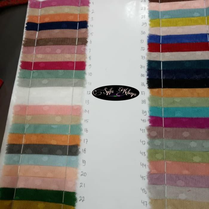 D6 Kain Tile Polkadot. Tile Bintik. Tile Dot Hitam Halus_Bahan Kombinasi