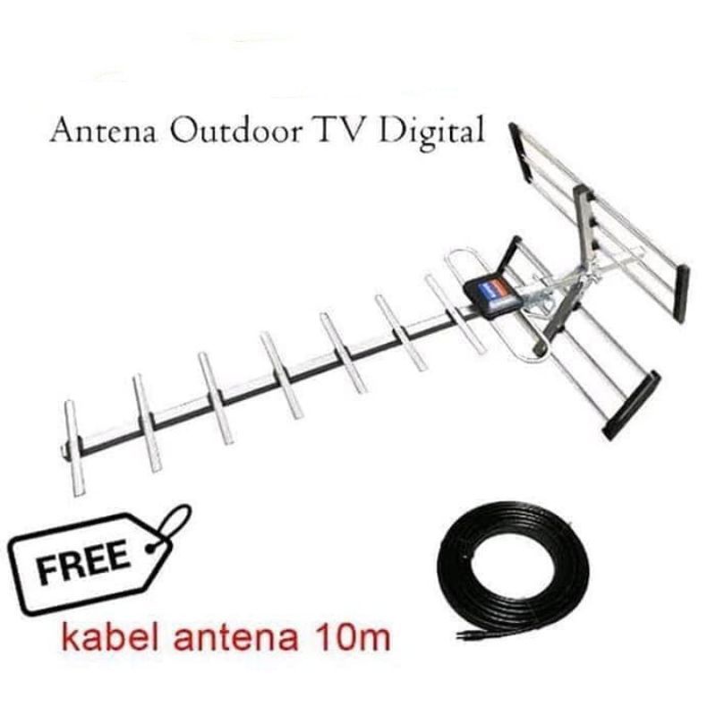 Antena Digital Luar YK 888 + Kabel 10 Meter