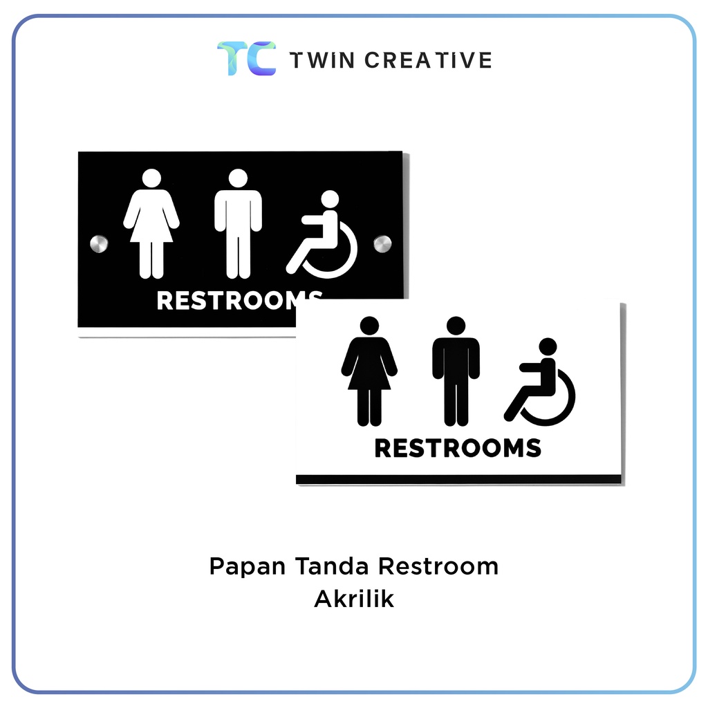 Restroom Sign Akrilik Area Istirahat Acrylic - Papan Tanda Istirahat Akrilik