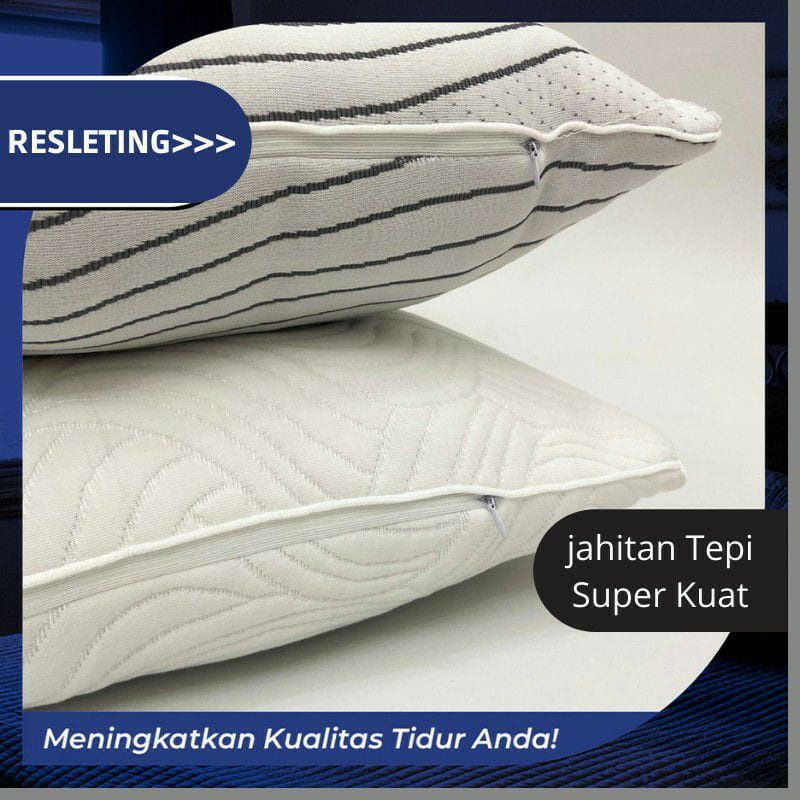 Bantal Guling Size JUMBO Isi Full Silicone 1Kg / Size King ( Kain Knitting + Resleting) JESSELYN