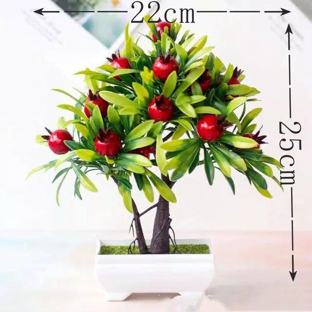 NM351 Bunga plastik / Pajangan bunga Artifisial / motif jamur/Vas Petak-Delima