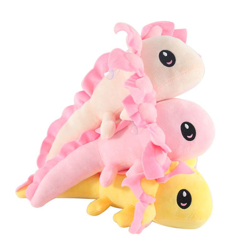 【Ready Stock！！】Creative Axolotl Plush Toy Pillow Hexagonal Dinosaur Children'S Holiday Gifts