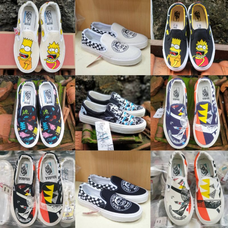 Sepatu Vans Slip On. Grade Ori. Ukuran 36-43 Wanita Pria. Vans Slip On tanpa Tali