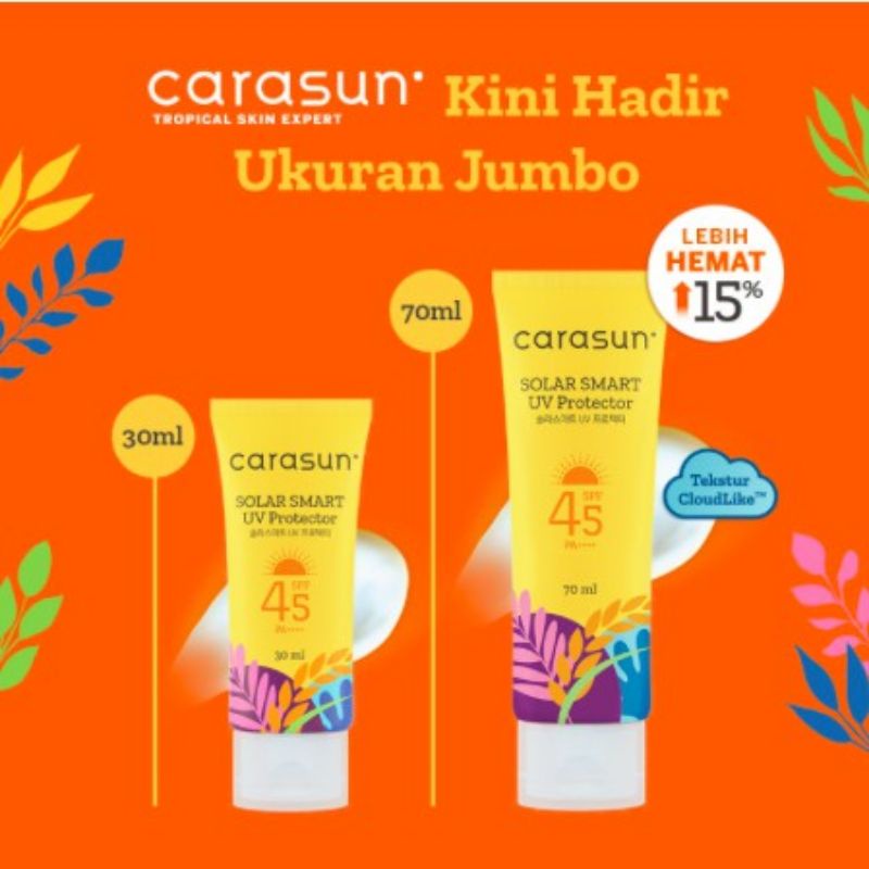 CARASUN SOLAR SMART UV PROTECTOR SPF 45 8ml/30ml/70ml / CARASUN SUNSCREEN