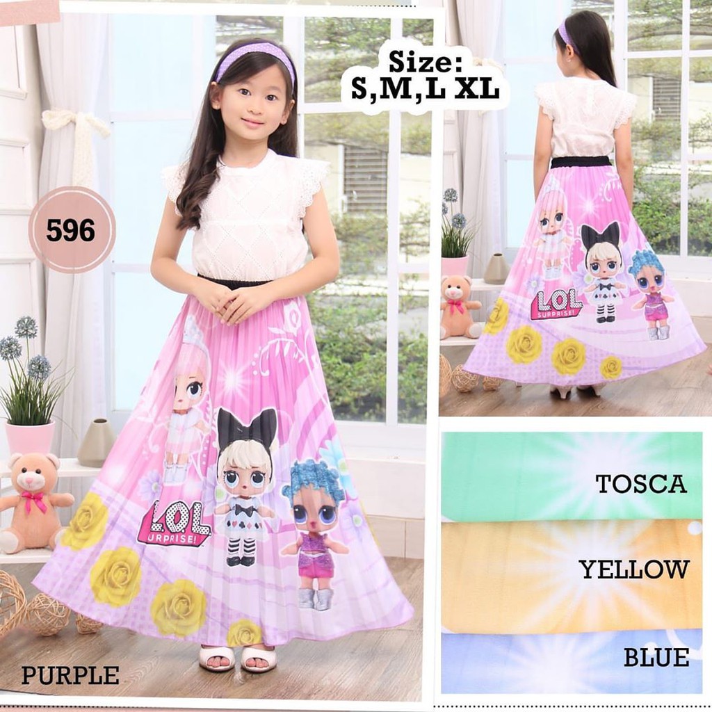 [GROSIR] 596 - ROK PLISKET ANAK GAMBAR MY LITTLE PONY