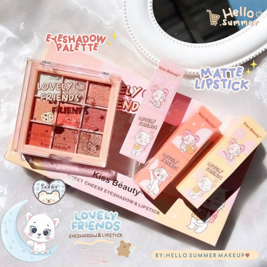 KBEAUTY - Lovely Friends Sweet Cheese Makeup Set 4in1