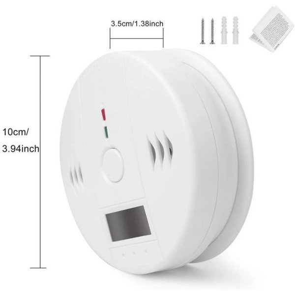 Smoke Alarm LCD Deteksi Asap Dan Gas Karbon Monoksida Sensor Nirkabel