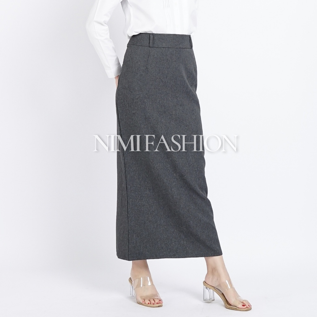 ROK KERJA WANITA / ROK REMPEL KERJA / ROK FORMAL / ROK PANJANG POLOS / ROK KANTOR-5