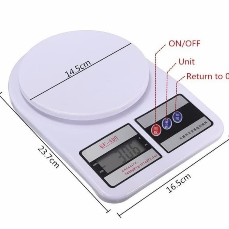 Timbangan Digital Presisi Kue Dapur Bahan Kitchen Scale Elektrik 10 KG