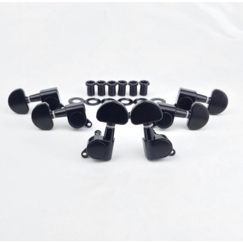 TUNING PEG DRYER GROVER GITAR AKUSTIK ELEKTRIK WARNA JET BLACK