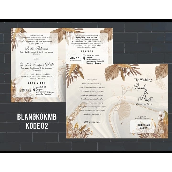 Undangan KMB Elegan dan murah l Pernikahan/Khitanan (KMB 02)