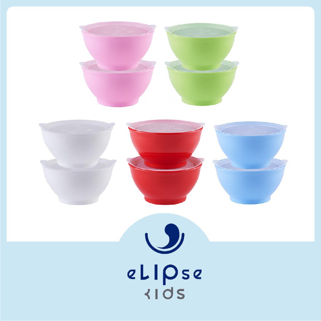 Elipse Kids - Weaning Spill Proof Bowl 4M+ Stage 1 / Mangkok Makan Bayi (Tersedia varian warna)