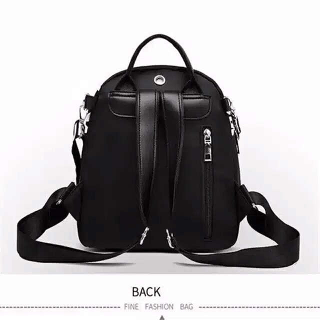 LS 338 - Ransel Rani / Tas Punggung Polos Black