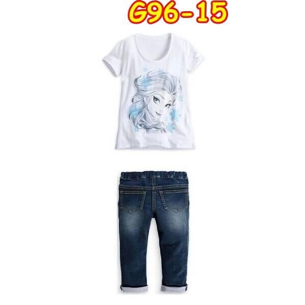 BAJU KOREA G96-15 SETELAN FROZEN ANAK / SETELAN JEANS