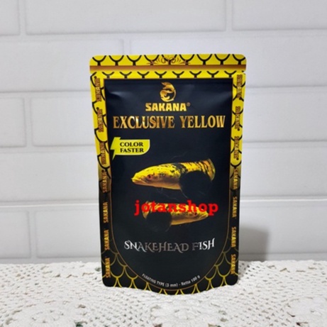 Sakana Exclusive Blue Yellow Red Pelet pakan makanan ikan Channa cana Snakehead fish chana