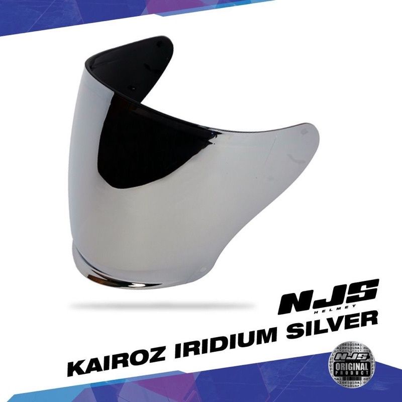 Visor Iridium NJS Kairoz dan Spoiler NJS ZX-1,ZX-R, dan Kairoz Original-Visor Silver