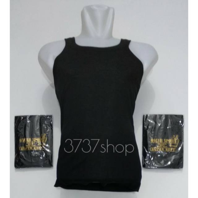 1 Pcs Kaos Dalam Oscar - Singlet Pria Dewasa - Hitam Polos