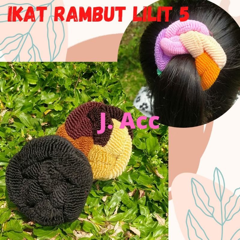 Ikat rambut lilit 5 / Ikat rambut Donat / ikat rambut hijab