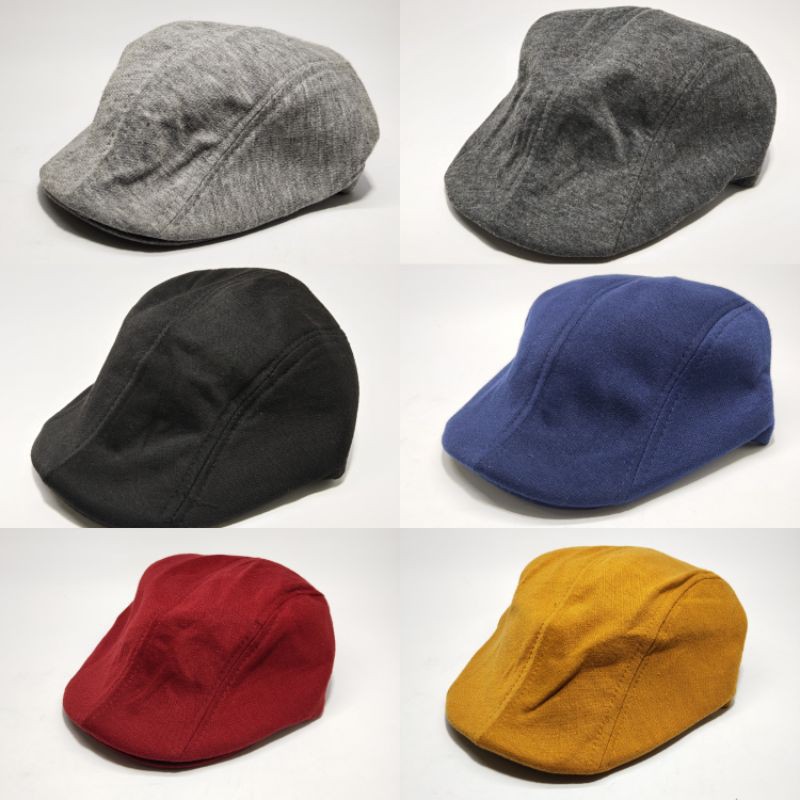 flat cap hat  kaos / topi kodok / topi copet / topi pelukis /topi sutradara/ topi pria wanita