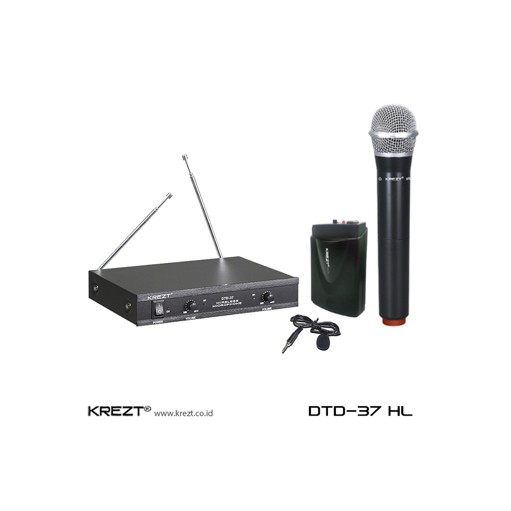 Mic Wireless Kret DTD-37 DTD37 DTD 37 HL Pegang Jepit Headset