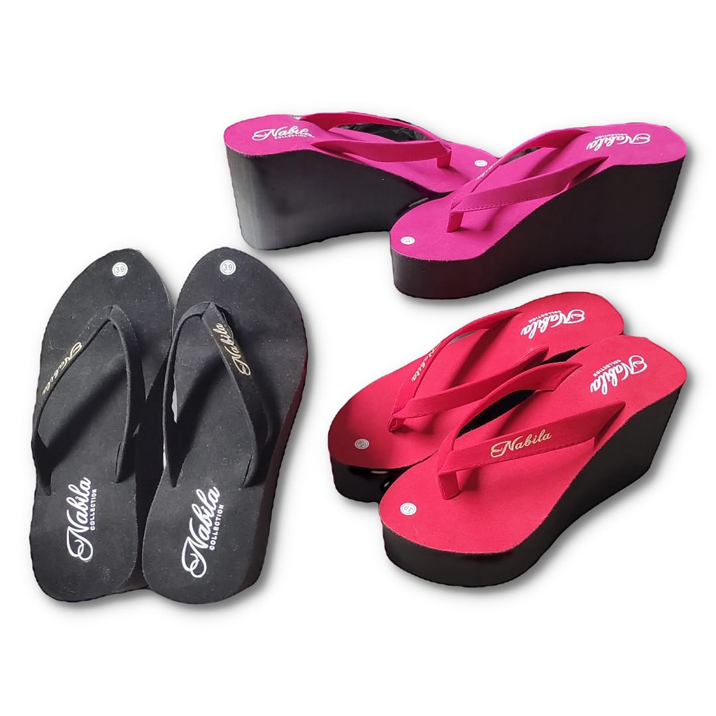 SANDAL WEDGES WANITA / NABILA 11 CM