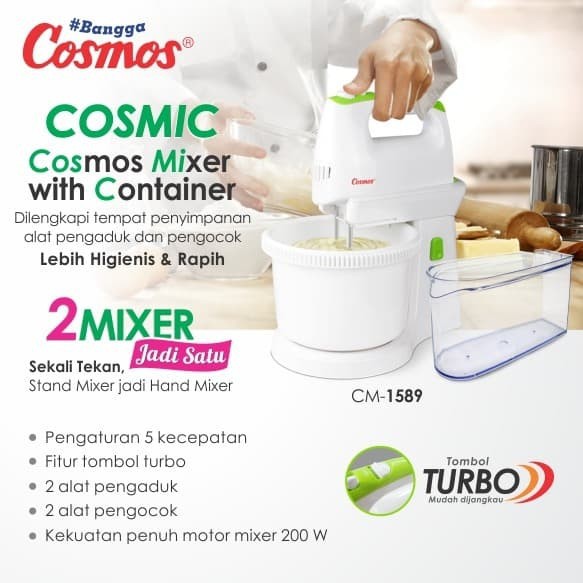 COSMOS Hand Mixer / Mixer Tangan CM 1589 - Garansi Resmi 1 Tahun