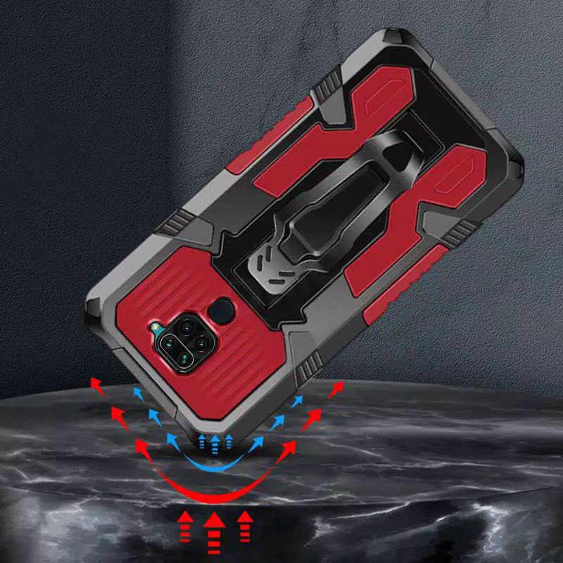 Hard Case Xiaomi Redmi Note 5 Note 5A Note 5 Pro Note 6 Note 6 Pro Note 7 Note 7 Pro Note 8 Note 8 Pro Note 9 Note 9 Pro Case H8 I-Crystal Transformer Robot Ironman Kickstand