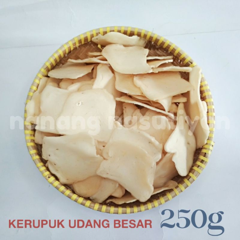 

Kerupuk udang besar mentah empuk renyah rasa pas tidak amis