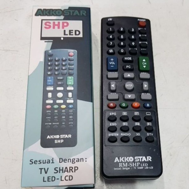 REMOT TV LCD LED MERK SHARP TANPA PROGRAM GB016WJ5A REMOT AKKO STAR GB016WJ5A