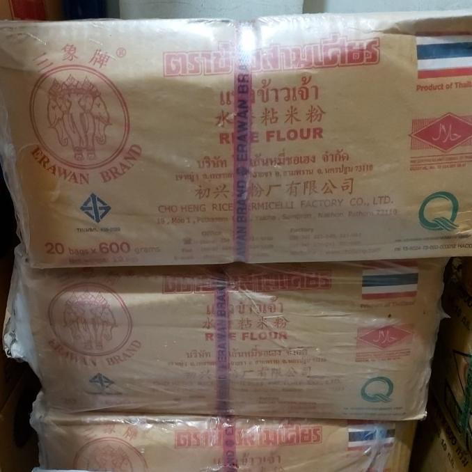 

vikriyansatyaveta5694 Tepung Beras Thailand Erawan 600 gram 1 karton (20 bungkus) TERLARIS TERPERCAYA ORIGINAL