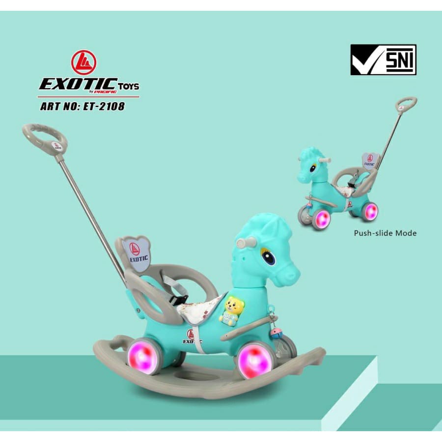 Exotic Ride On Mode 3 in 1 ET-2108 / Mainan Kuda-Kudaan Anak