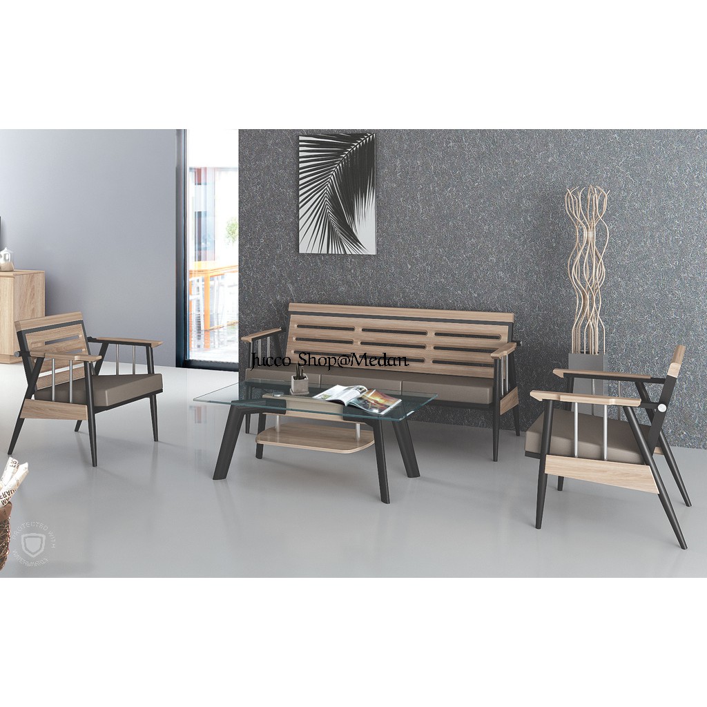 Sofa Tamu Kayu 311-4 - Sofa Tamu Minimalis set 311Person - Sofa Tamu Siantano Murah - Medan