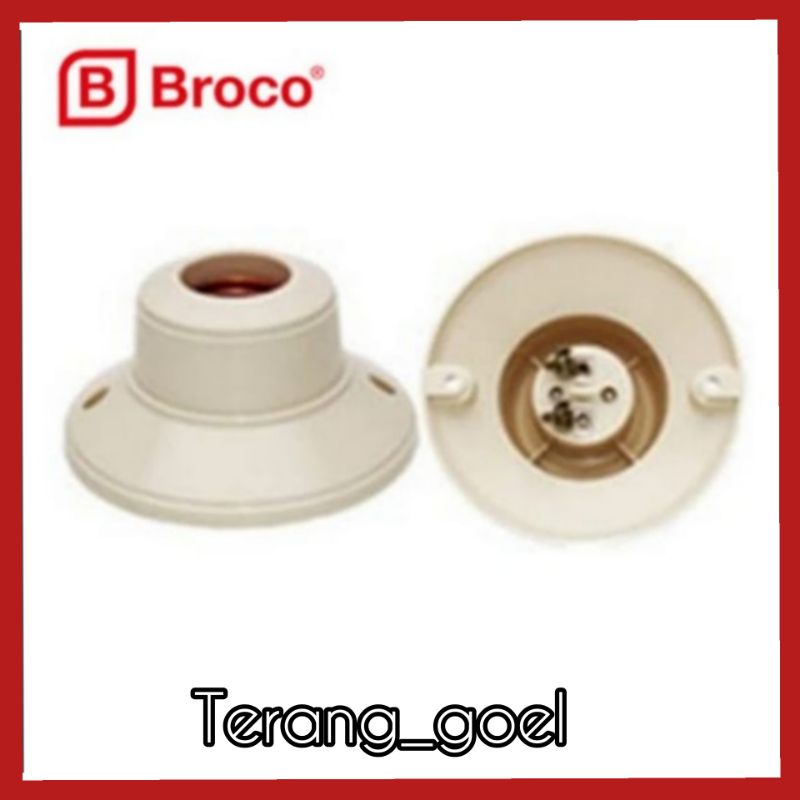 BROCO FITTING PLAFON BULAT / FITTING LAMPU BROCO BULAT