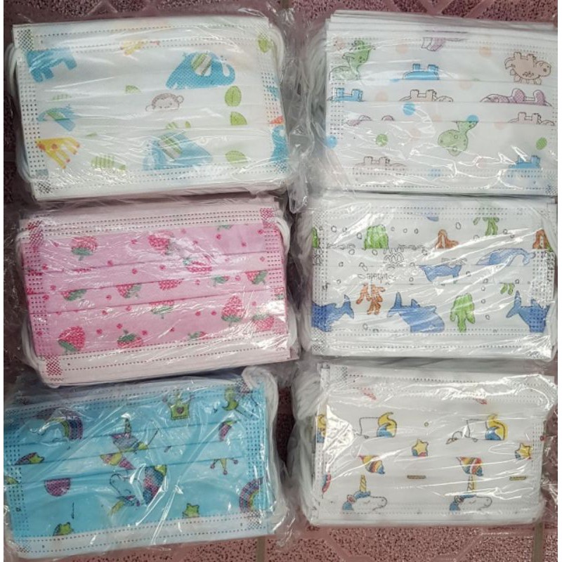 masker 3ply anak 50pc import