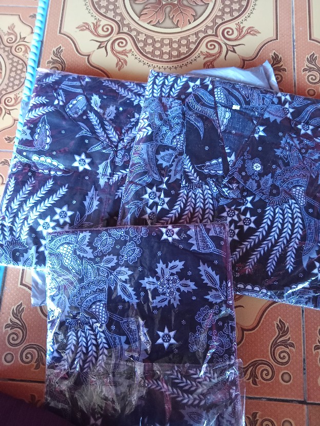 Batik Couple Keluarga Sania Ruffle Ori Ndoro Jowi Dnt Motif Manggar Abu