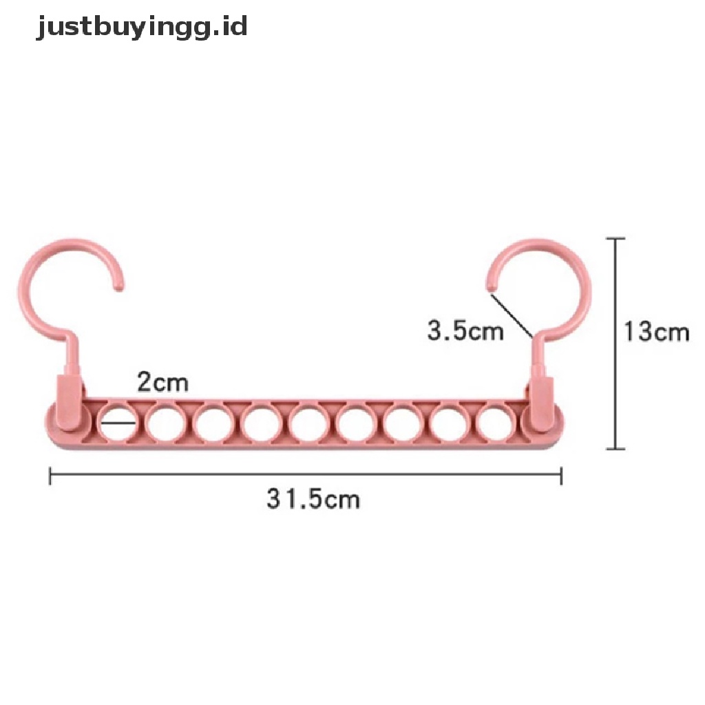 [justbuyingg.id] 9 hole magic clothes hanger multifunction folding hanger rotating clothes hanger ID