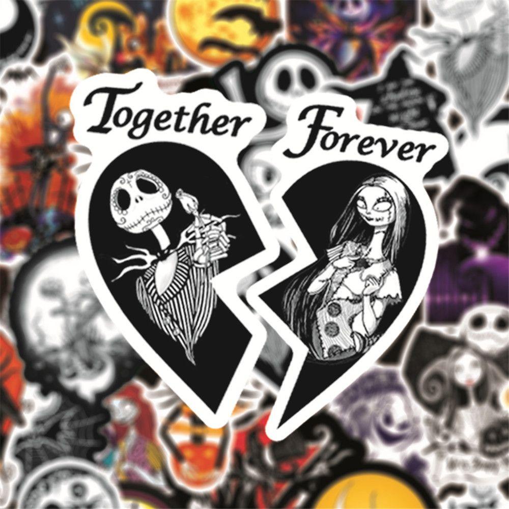 Agustina Kartun Jack Stiker Bagasi Gitar Kulkas Multi Use Notebook Graffiti Stiker Stiker Poster Untuk Mobil Gitar Graffiti Sticker The Nightmare Before Christmas