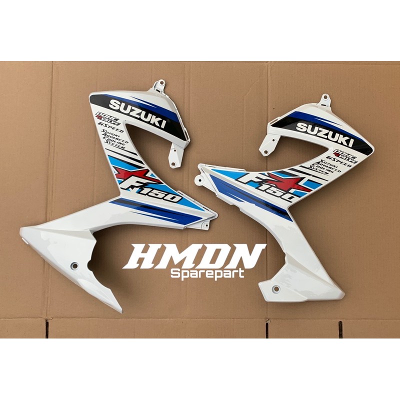 COVER BODY SAYAP SAMPING SATRIA FU FACELIFT PUTIH CORAK BIRU 2013 2014