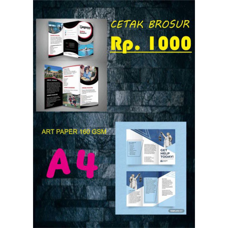 

Cetak Brosur A4 atau A5 Kilat Tanpa Minimal Order, brosur custom A5 / A4