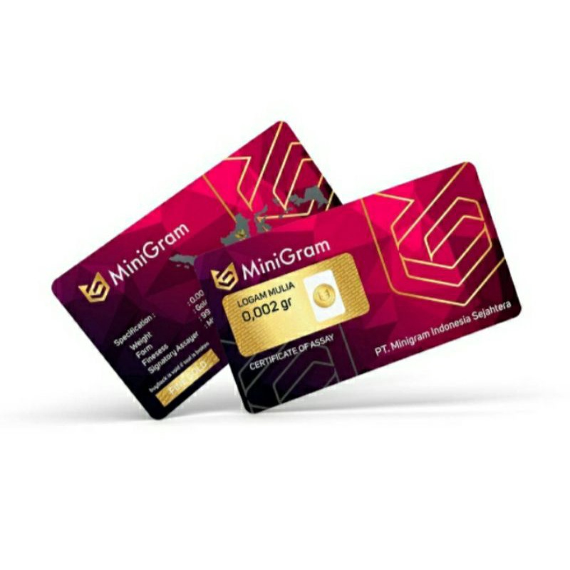 Emas Mini Mini Gold Minigram 24krt 0.002 gr Sertifikat Resmi Sucofindo