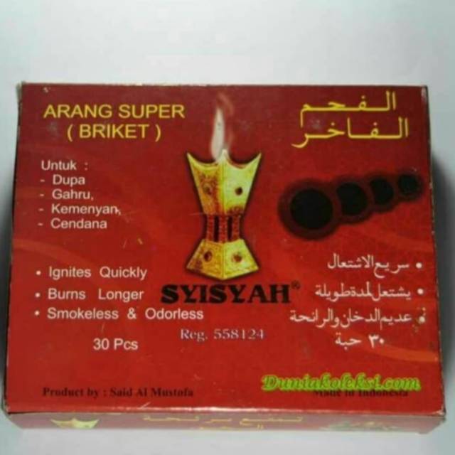 ARANG Super Briket Bukhur Areng Syisyah Khusus Dupa