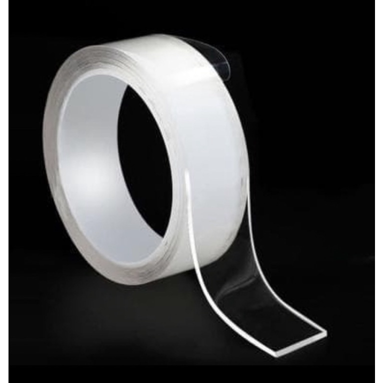 

Double Tape Gel Transparant Super Melekat Isolasi Nano Magic Gel Foam Bening Tebal 2 mm x 3 cm x 2 meter NANKAI