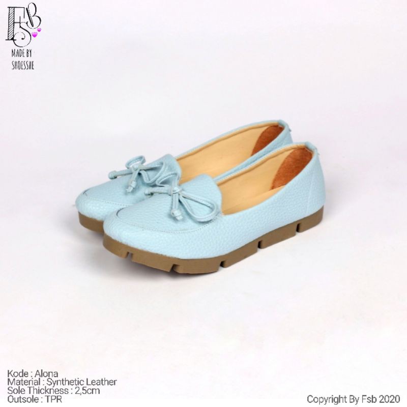 Fsb - ALONA Sepatu Flatshoes Wanita Sol Tebal