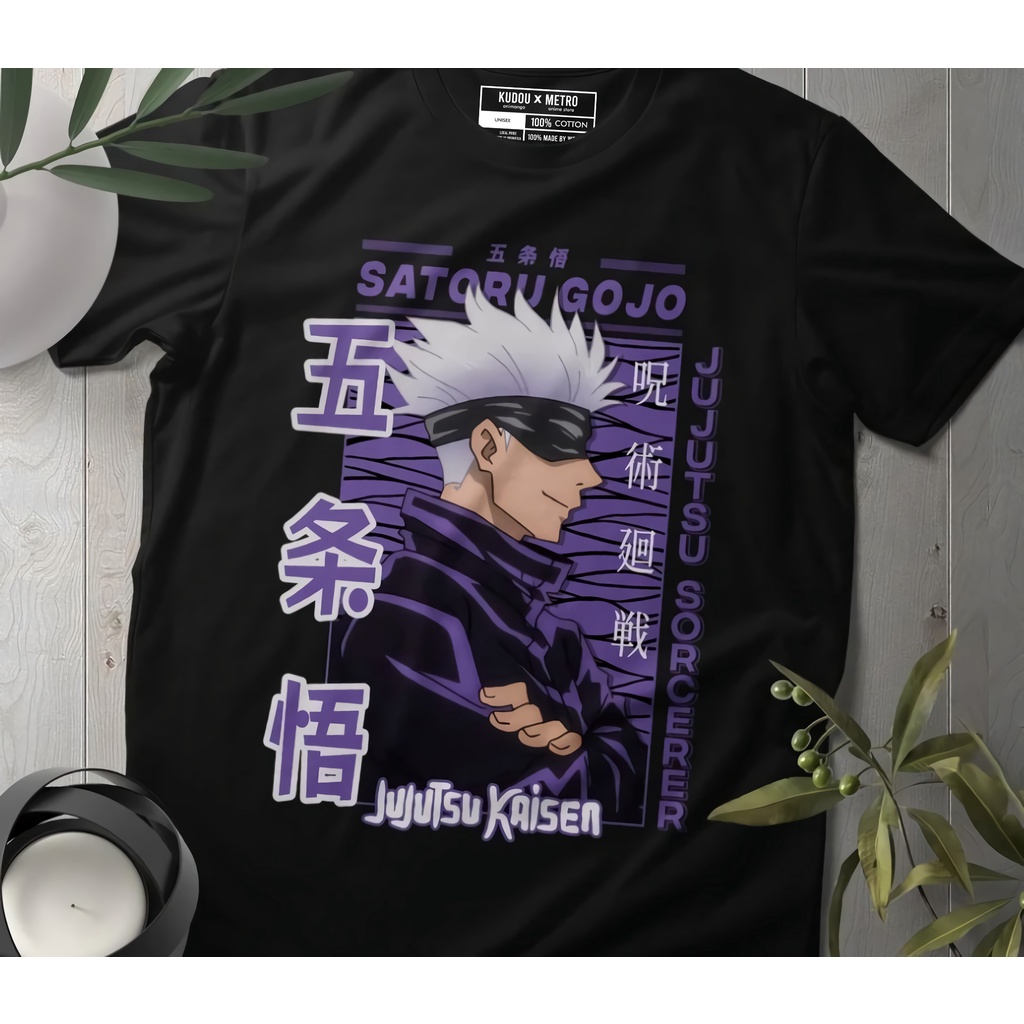 Tshirt Gojo Satoru Portrait Anime Manga Jujutsu Kaisen Premium Unisex